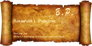 Baumhakl Pamina névjegykártya